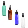 Cosmetic packaging 100ml 120ml 250ml clear blue amber green PET plastic empty perfume atomizer spray bottle