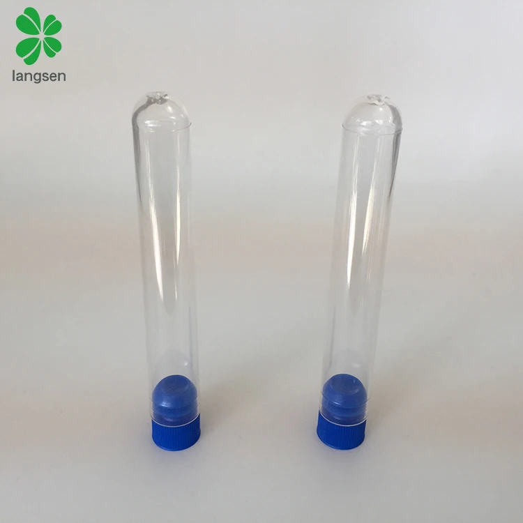 Clear test tubes with plug lids