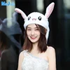 Hot Sell Cute Funny Bunny Hat with Air Pumping and Moving ears Plush Lovely Soft Rabbit Animated Cap