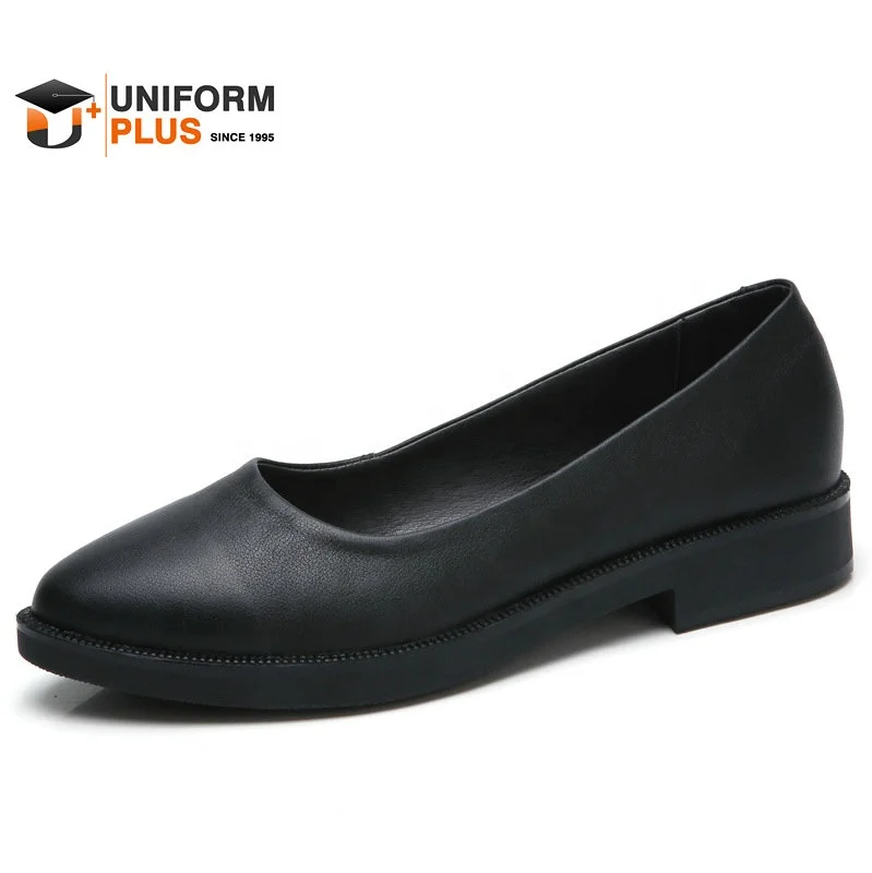 Stewardess Hotel School Flat Genuine Leather Uniform Shoes Buy School
