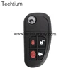 High quality car key replacement plastic black 4 button remote key shell for Ford Jaguar