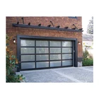 Topwindow Wholesale Automatic 16x7 220v Aluminum Glass Panel Modern Sectional Remote Control Glass Garage Roller Door Prices
