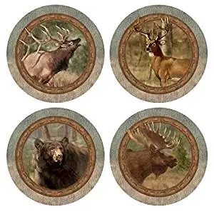 Thirstystone Stoneware Coaster Set, Wildlife Quartet