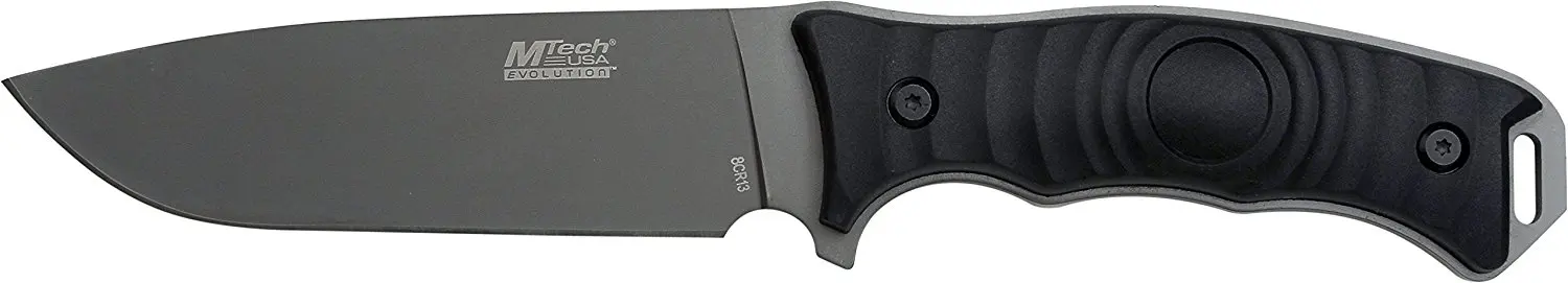 Evolution by Mtech Fixed Blade 5.0 in Blade MTE-FIX006-BK Hunting-Fixed-Blade-Knives, Black
