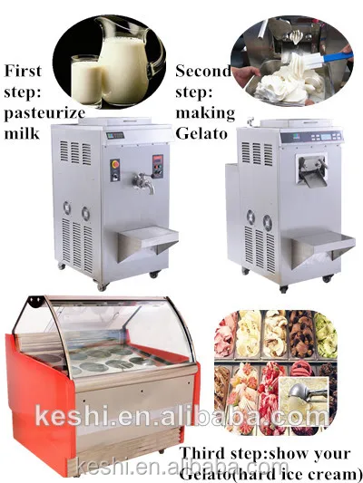 Italian Gelato Ice Cream Dipping Cabinets Used Ice Cream Showcase