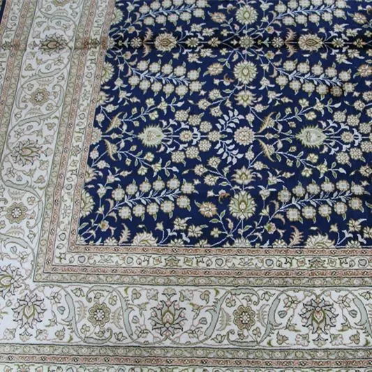 6x9ft colore blu di loto medaglione albero della vita tappeto ... Tappeto persiano blu