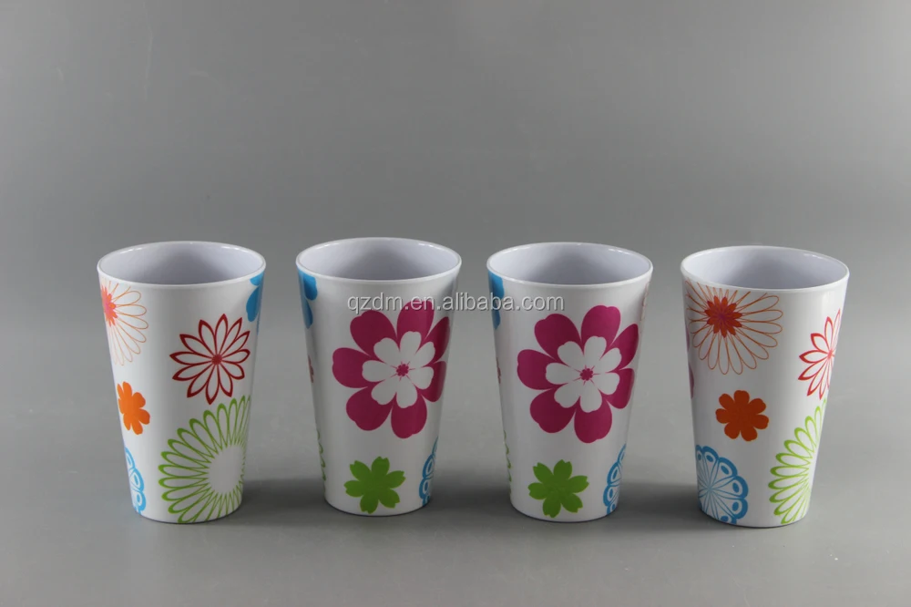 2016 Spring Melamine Flower Drinking Cups