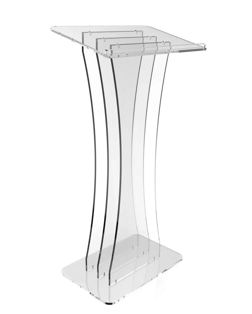 FixtureDisplays Clear Acrylic Lucite Podium Pulpit Lectern 1803-3
