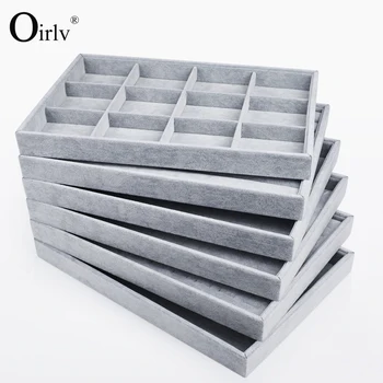 Black Stackable Jewelry Display Tray 1.5" Deep With Grey Insert – Box Displays