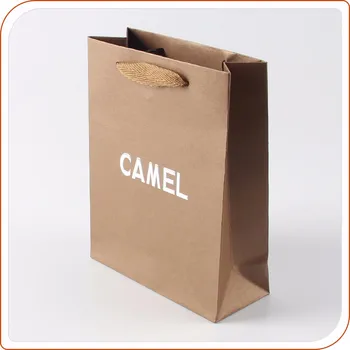 Embossing Silver Hot Stamping Logo Brown Kraft Paper Bag With Embossing Silver Hot Stamping Logo Brown Kraft Paper Bag With Handles