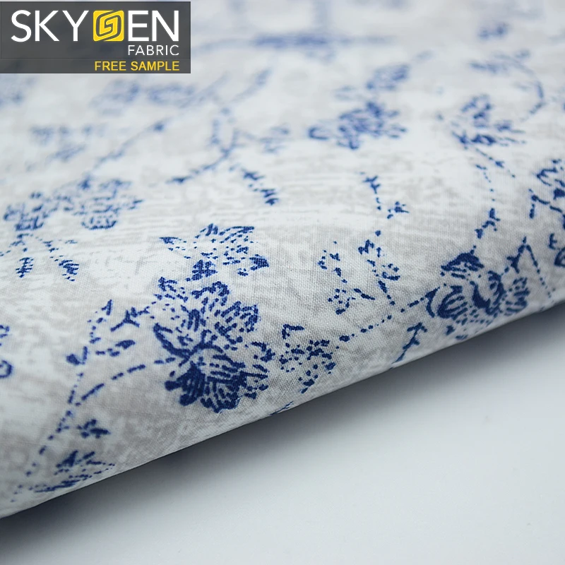 Skygen Guangzhou shirts clothing 60x60 thailand woven 100%cotton fabric roll textile