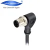 M12 right angle 4 poles male shielded a code connector power