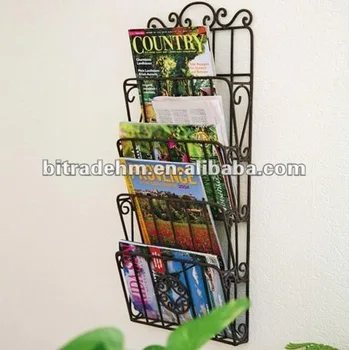 Wall Hanging Metal Magazine Rack Newspaper Racks Wall Hanging Metal Magazine Rack