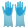 Kitchen Tool for Cleaning Heat Resistant Magic Silicone Gloves Brush with Wash Scrubber