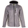 Autumn Wholesale Cheap Zipper Men Grey Softshell Outdoor Sport Windproof Jacket With Reflective Stripe