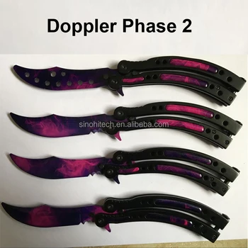 Butterfly knife doppler sapphire