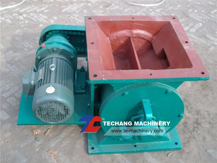 Dust rotary feeder rotary valve discharge airlock