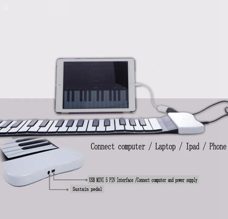 how to connect a piano to a computer