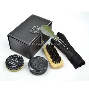shoe polish and brush set