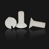 Chinese factory supply Slotted countersunk head screw PVDF Plastic screw