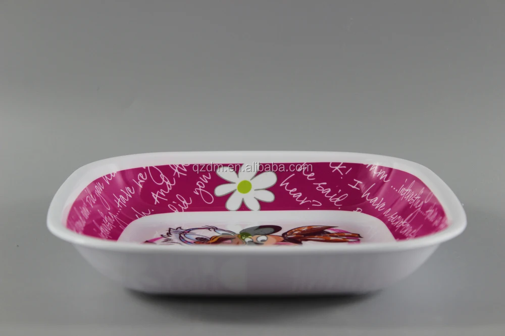 19x19cm Square Dinner Bowl,Melamine Bowls For Kids
