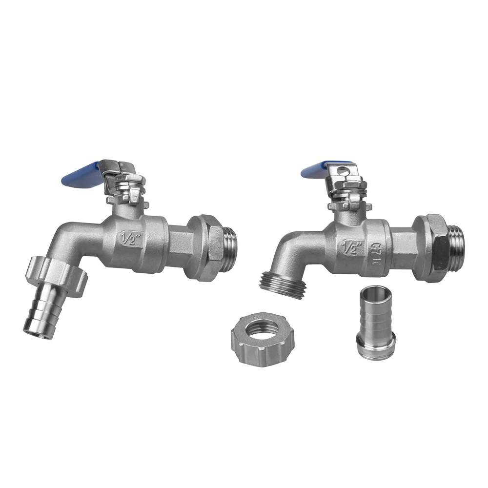 1/2" Bibcock Hose Tap Ball Valve With Nut Stainless Steel 316 Buy