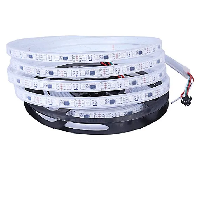 WS2812B 30/60/144 LEDs/M 5050 RGB SMD Flexible LED Strip Light 5V IP65 LED Digital Strip Light