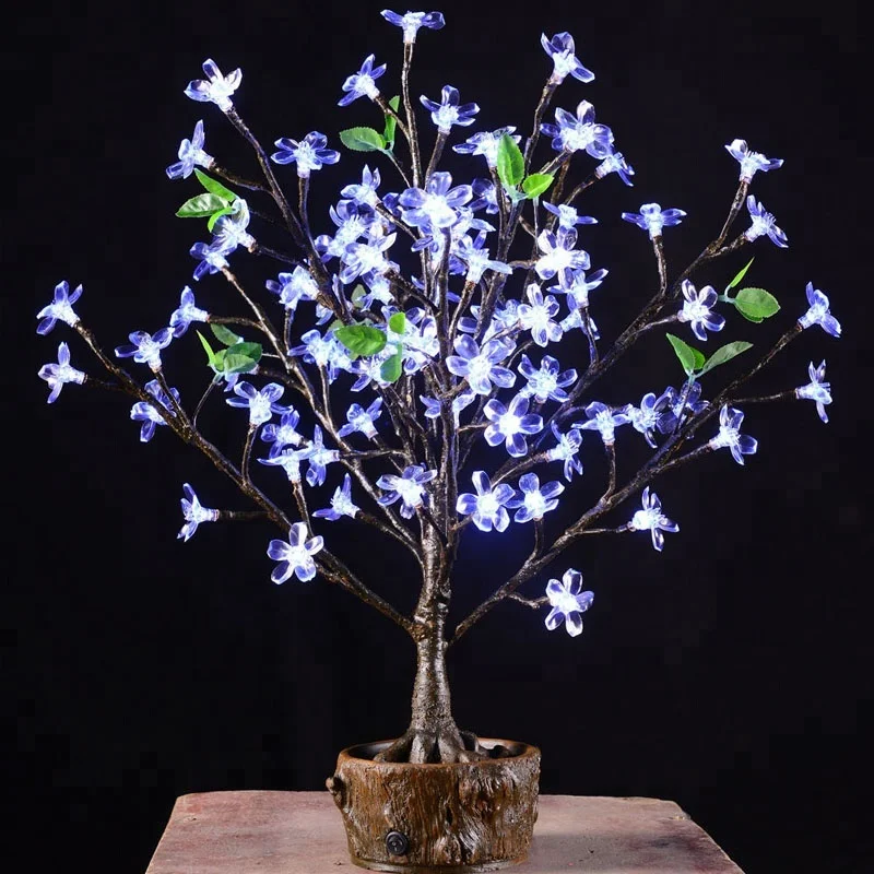 Hotel home Desktop decoration Operated led cherry blossom bonsai tree battery/led potted tree