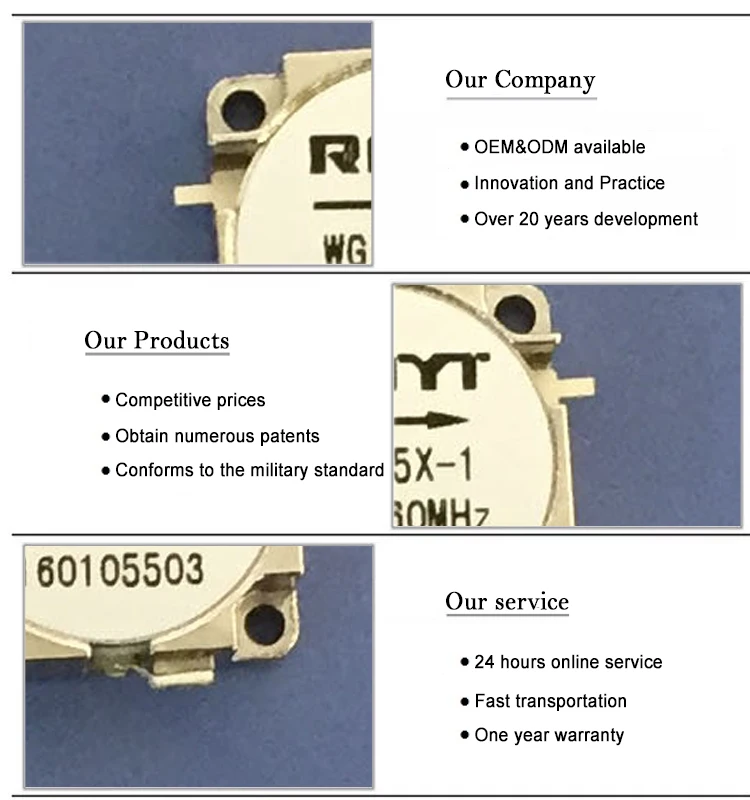 RFTYT WG2525X VHF 0.35-4.0 GHz RF Drop in Isolator