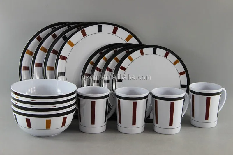 16pcs Melamine Dinner Set For 4 Person