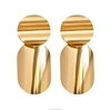 2018 fashion jewellery korean simple carved metal earrings oval geometric earrings for womens