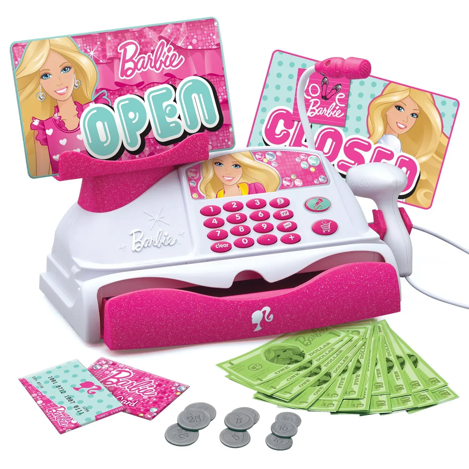1999 shopping with barbie cash register