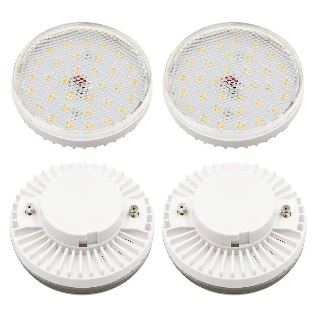 Lustaled 6W GX53 LED Under Cabinet Light 120V 50W Equivalent LED GX53 Light Bulb for Puck Light, Jewelry Showcase Lighting (Warm White 3000K, 4-Pack)