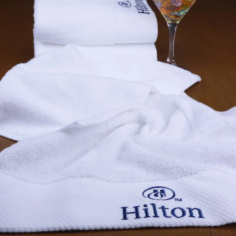 Diamond Band 100 Cotton Hotel Hand Towel With Embroidered Logo For