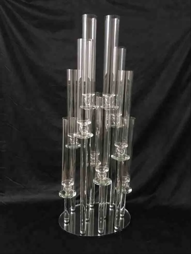 100cm Tall New Wedding Centerpiece Glass Tubes Crystal Candelabra 10