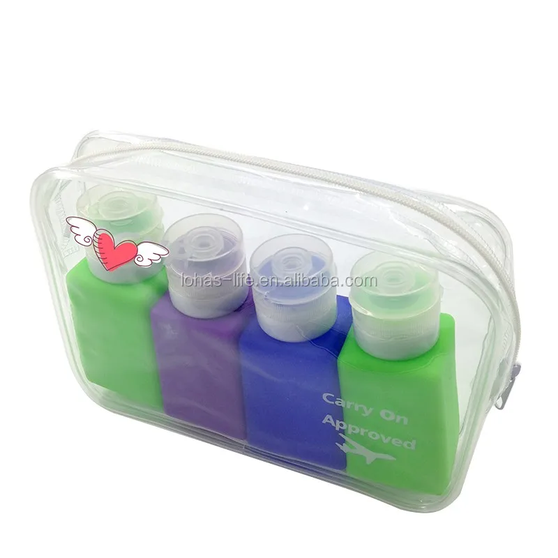 Portable Mini Shampoo Container Soft Silicone Travel Bottles Set Buy