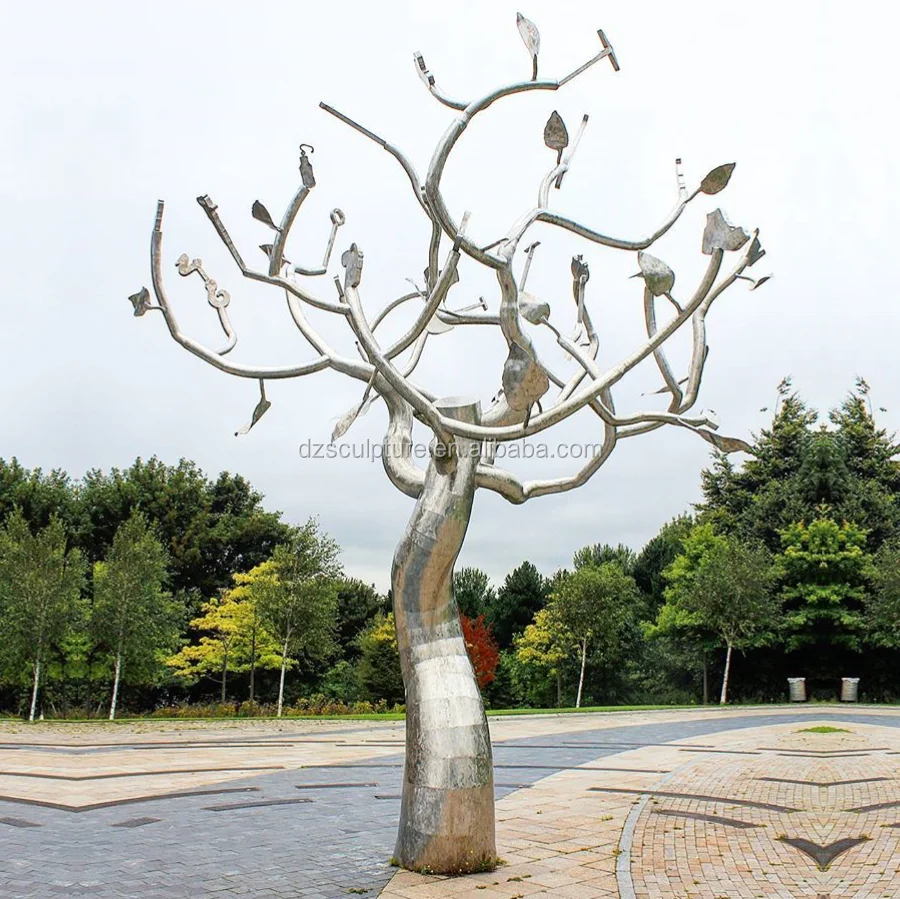 Large Stainless Steel Tree Sculpture For Outdoor Garden Art Decor Buy