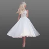 2018 Lace Wedding Dresses Short Ball Gown Skirt Vintage Bridal Gowns Princess Girl Bridal Gowns