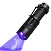 Mini focus zoomable tactical flashlight 365nm 395nm UV torch led black light for Dog Cat Urine Pet Stains and Bed Bug