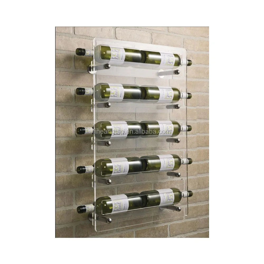 Wall Mounted Acrylic Wine Bottle Holder Bar Shelf Rack Buy Wall