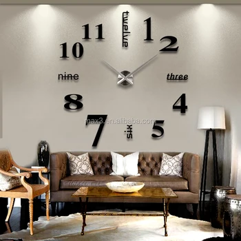 Nieuwe Engels Digitale Arts Klok Creatieve Woonkamer Slaapkamer Mute ... Nieuwe Engels Digitale Arts Klok Creatieve Woonkamer Slaapkamer Mute ...