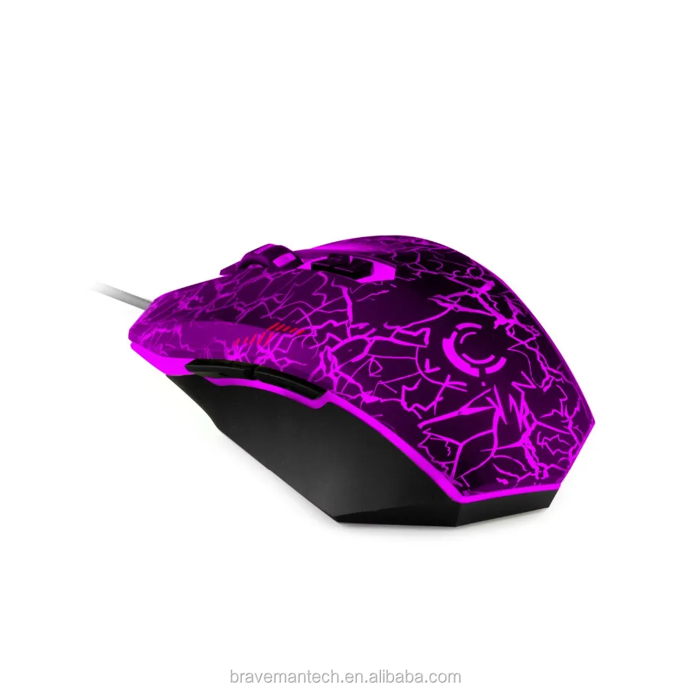 6d Gaming Mouse With 7 Color Light For Gamer,Wired Usb Gaming Mice High