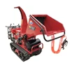crawler type self propelled orchard leaf shredder chipper