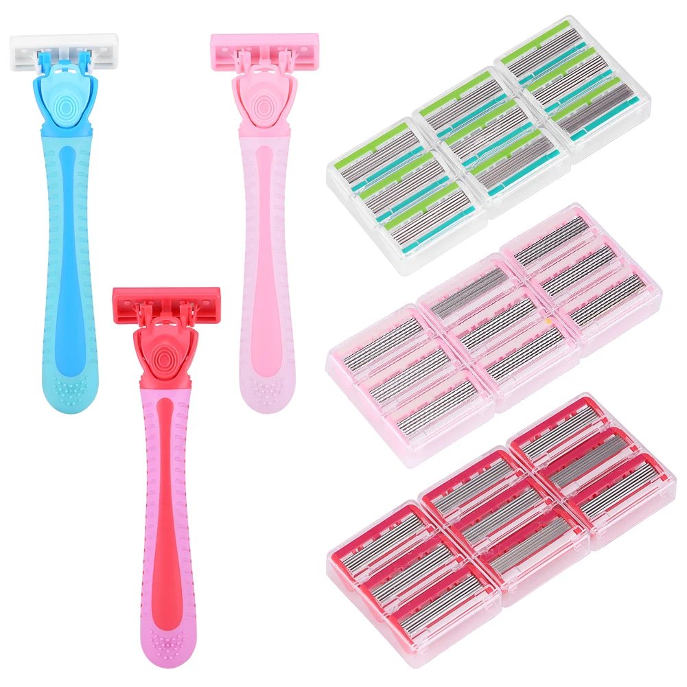 3 Colors Razor Men Women Razor Holder Leg Hair Removal Shaving 6