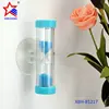 New Product Colorful Kids Plastic Shower 4 Minutes Sand Timer Hourglass With Suction up
