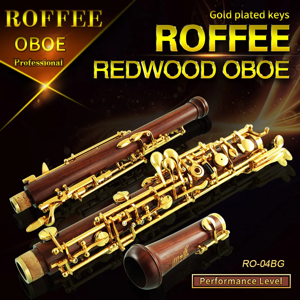 Roffee Full Automatic Redwood Body 18k Gold Plated Key Professional