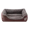 Wholesale Hot selling pet dog warm plush luxury pet sofa bed waterproof Rectangular memory foam dog bed