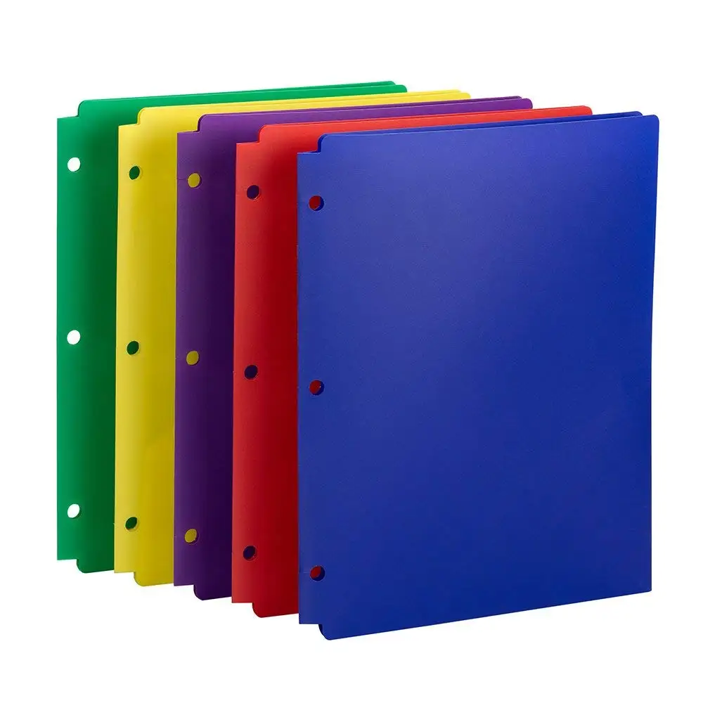 Custom Logo Plastic Pocket Folders With 3 Holes,Heavy Duty Star Folders ...