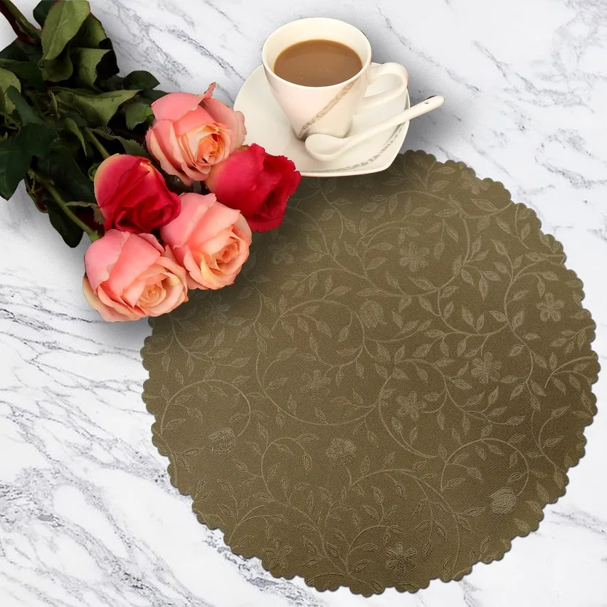 Pvc Gold Nylon Placemat For Laptop Table Placemat Sets,Woven Vinyl Pvc