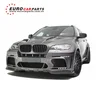 BM X6 E71 H style body kit for X6 E71 front bumper side skirt hood scoop rear bumper exhaust system roof spoiler